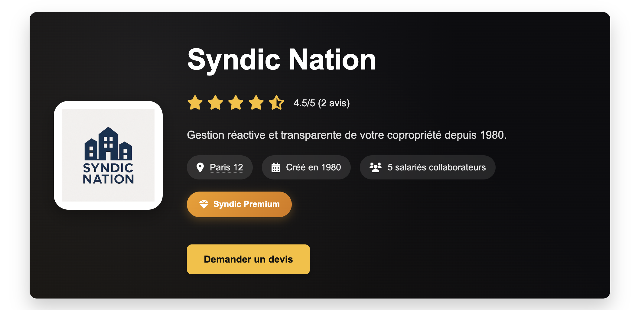 Fiche Premium